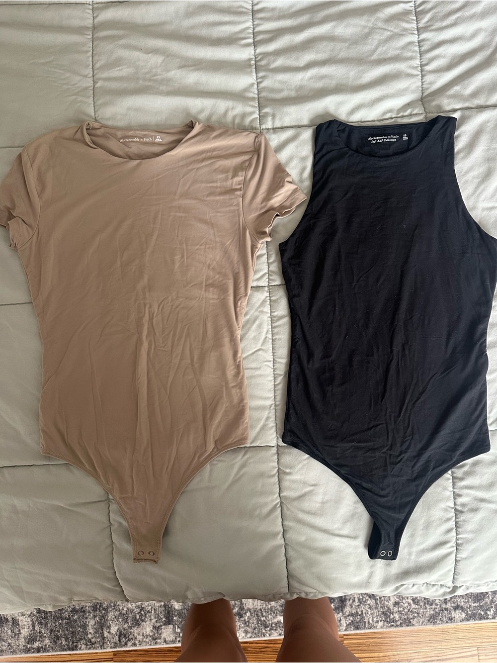 Abercrombie & Fitch Nude Beige and Black Bodysuits